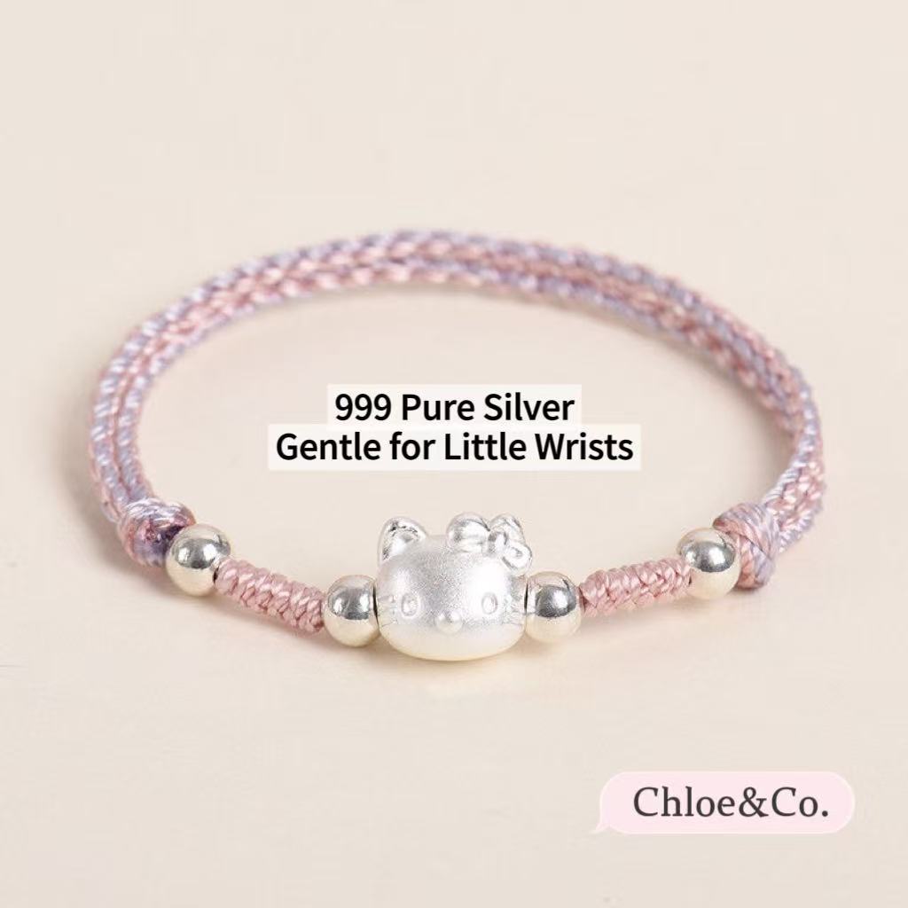 Chloé Handmade Resin Bracelet for Girls – Cute Hello Kitty Charm