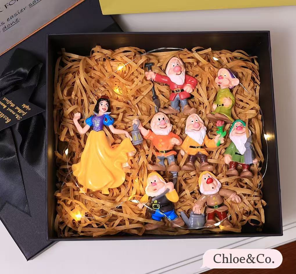 Fairy Tale Figure Set – 9-Piece Castle Story Dolls & Decor