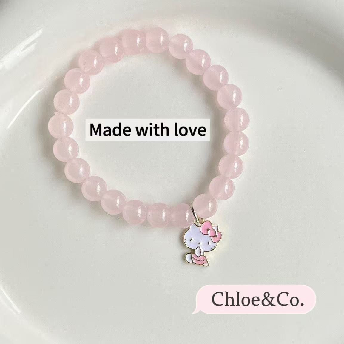 Heart Charm Bracelet – Sterling Silver, Handmade for Girls