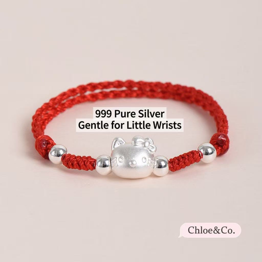 Chloé Handmade Resin Bracelet for Girls – Cute Hello Kitty Charm