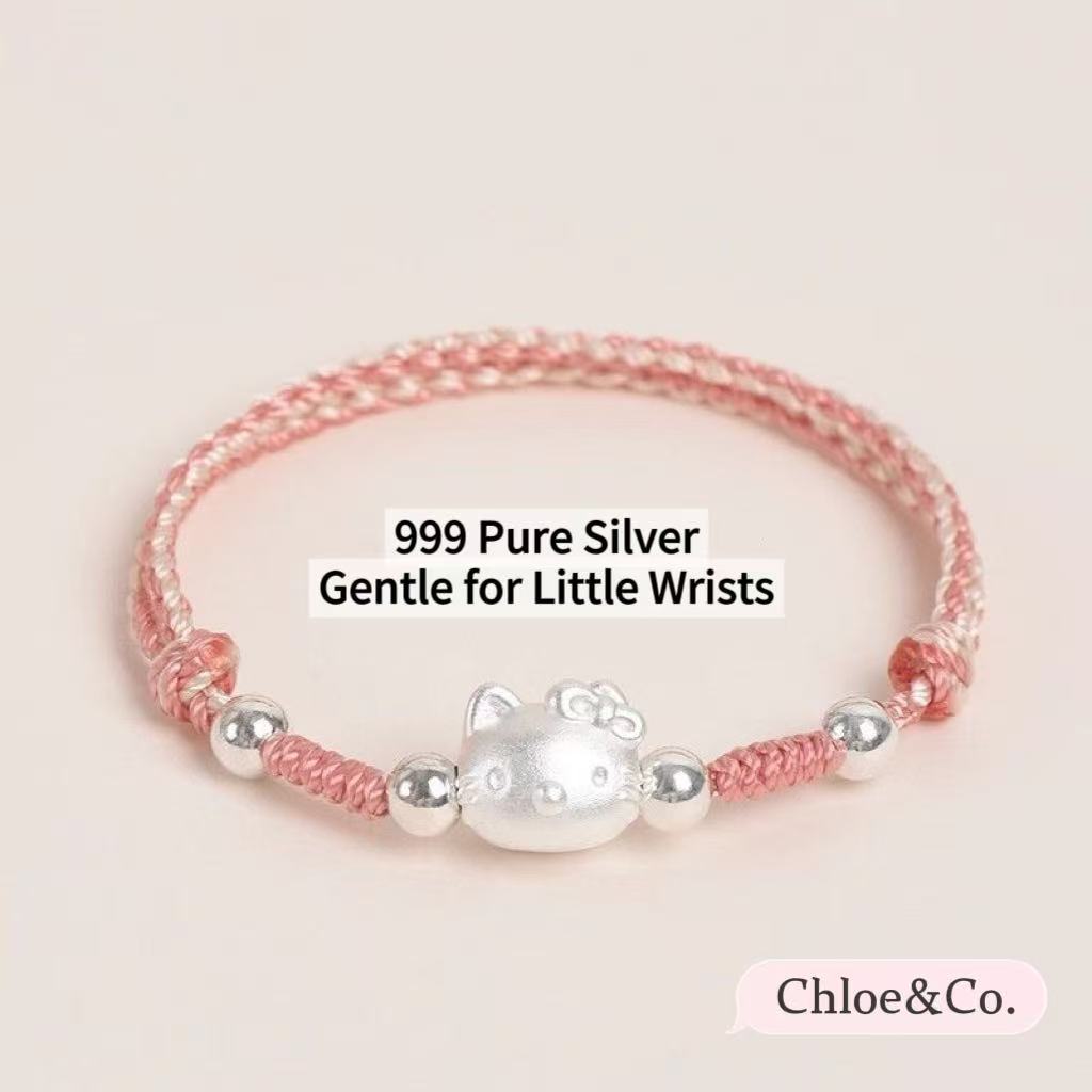 Chloé Handmade Resin Bracelet for Girls – Cute Hello Kitty Charm