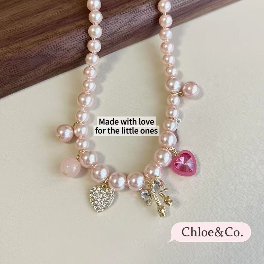 Children's Pearl Necklace – Faux Pearl, Safe Material, Adjustable Length