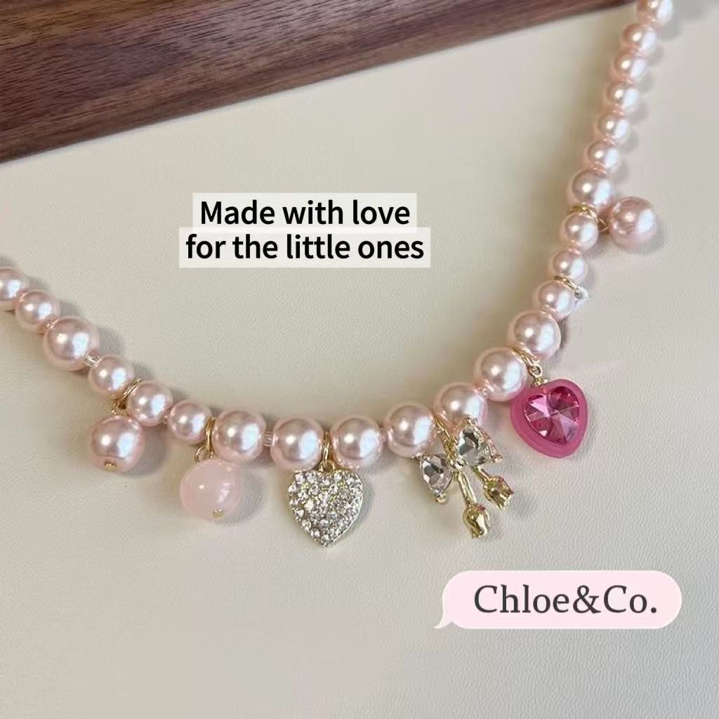 Children's Pearl Necklace – Faux Pearl, Safe Material, Adjustable Length