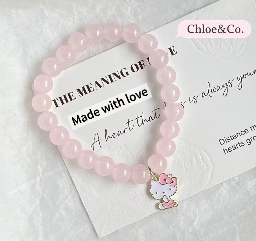 Heart Charm Bracelet – Sterling Silver, Handmade for Girls