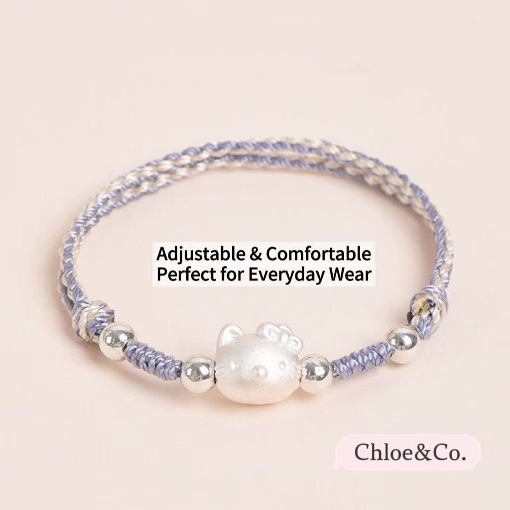Chloé Handmade Resin Bracelet for Girls – Cute Hello Kitty Charm