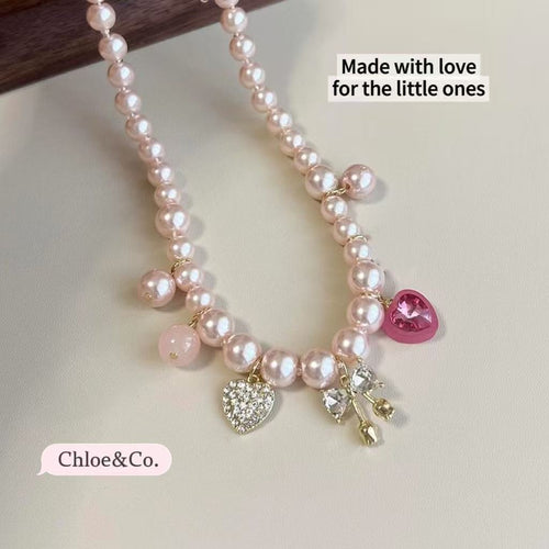 Children's Pearl Necklace – Faux Pearl, Safe Material, Adjustable Length