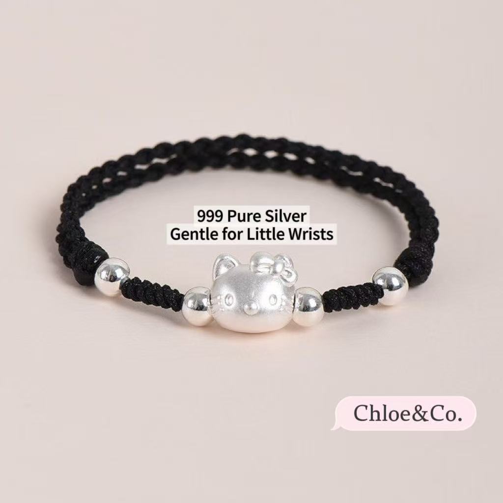 Chloé Handmade Resin Bracelet for Girls – Cute Hello Kitty Charm