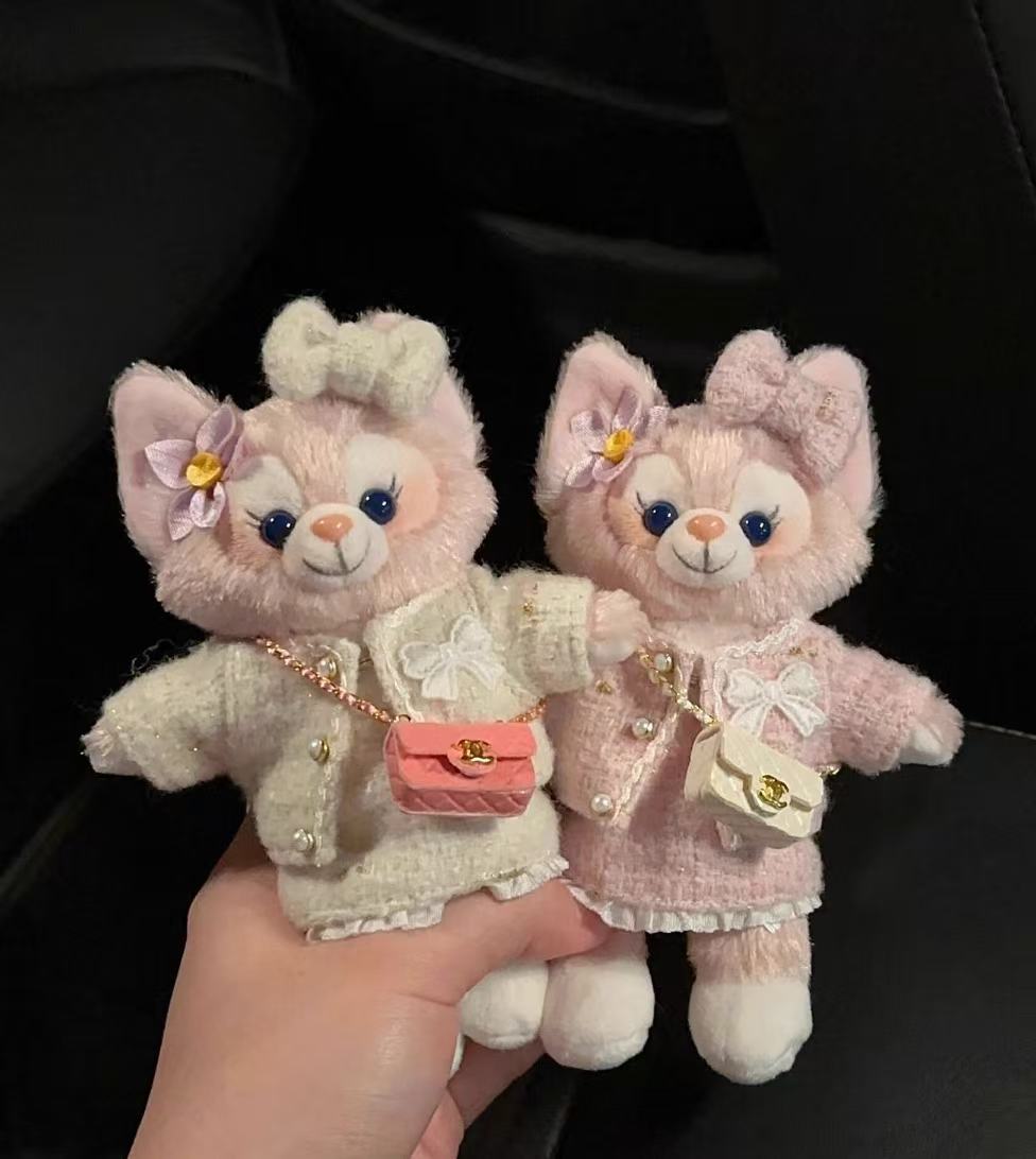 Little Fox Plush Keychain – Soft Charm with Bow for Backpack & Keys
