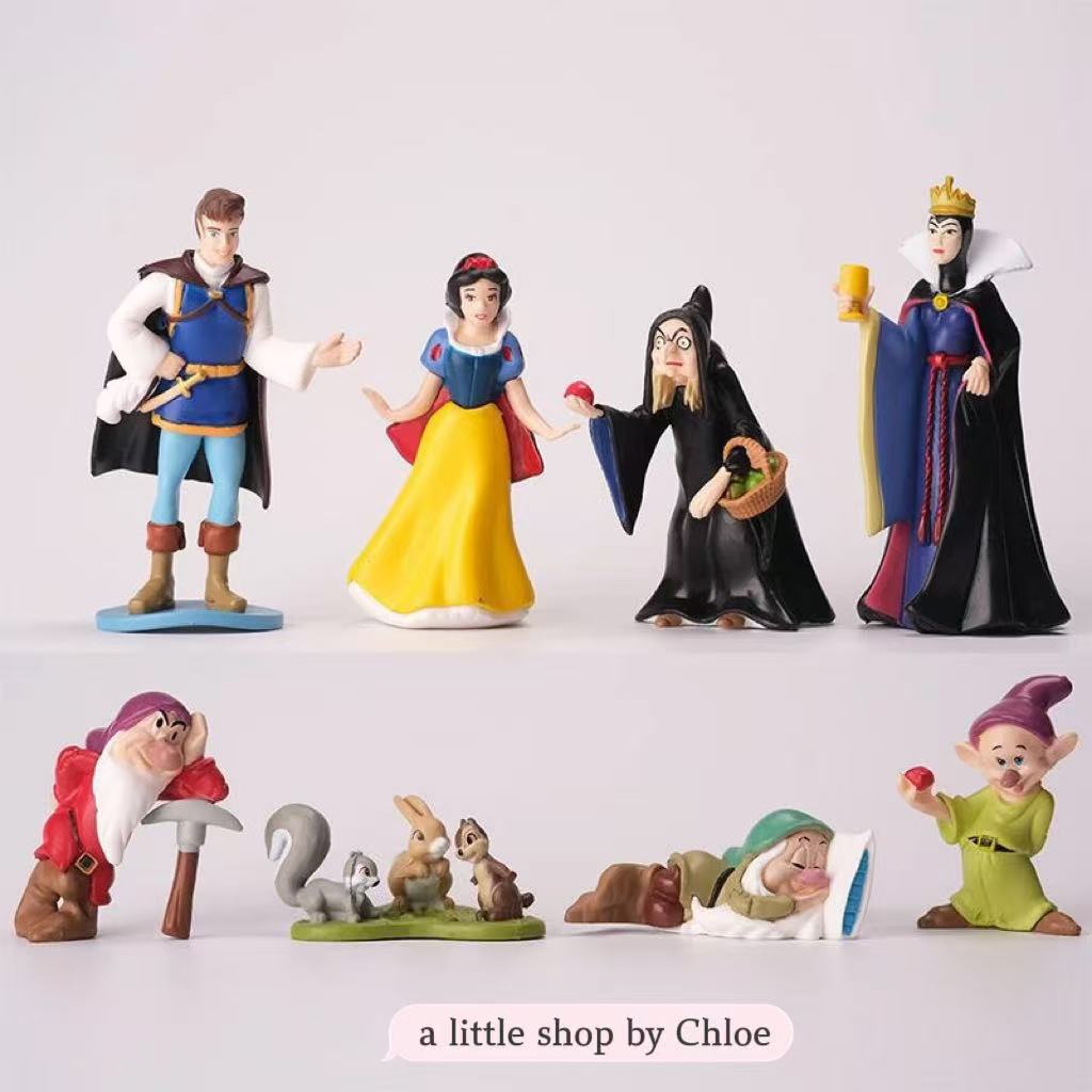 Fairy Tale Figure Set – 9-Piece Castle Story Dolls & Decor
