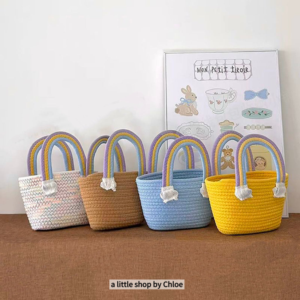 Handmade Woven Straw Bag for Girls – Kids Beach Tote, Summer Purse for Toddler & Little Girls (1/2/3/5 Packs) | Retail & Wholesale