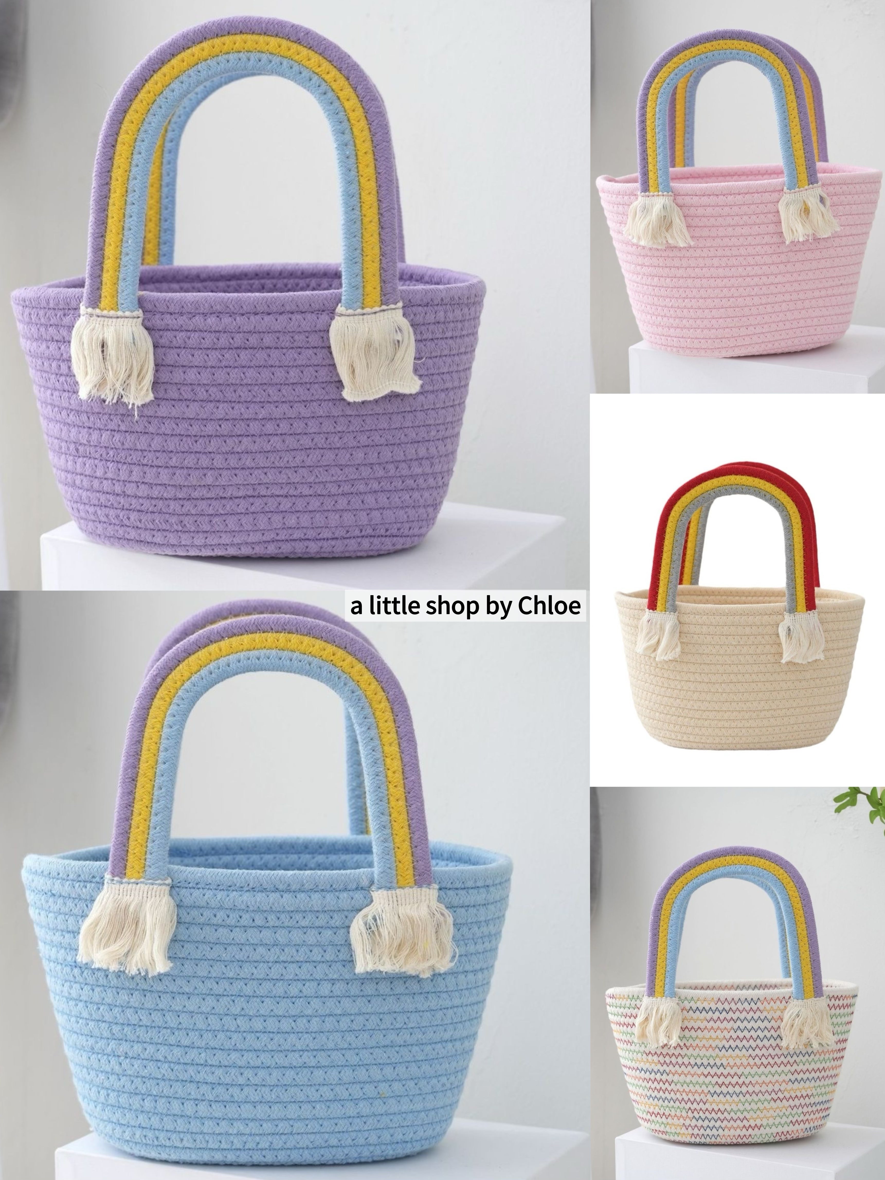 Handmade Woven Straw Bag for Girls – Kids Beach Tote, Summer Purse for Toddler & Little Girls (1/2/3/5 Packs) | Retail & Wholesale