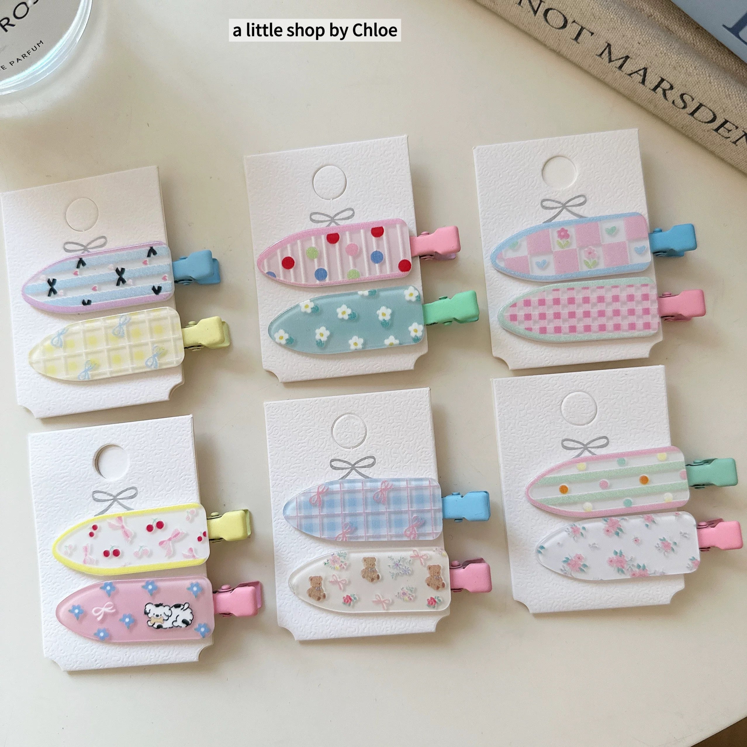 Cute Acrylic Hair Clips for Girls – Cartoon Bread Shape & Bear Design, Kids Hair Accessories (Retail & Wholesale)