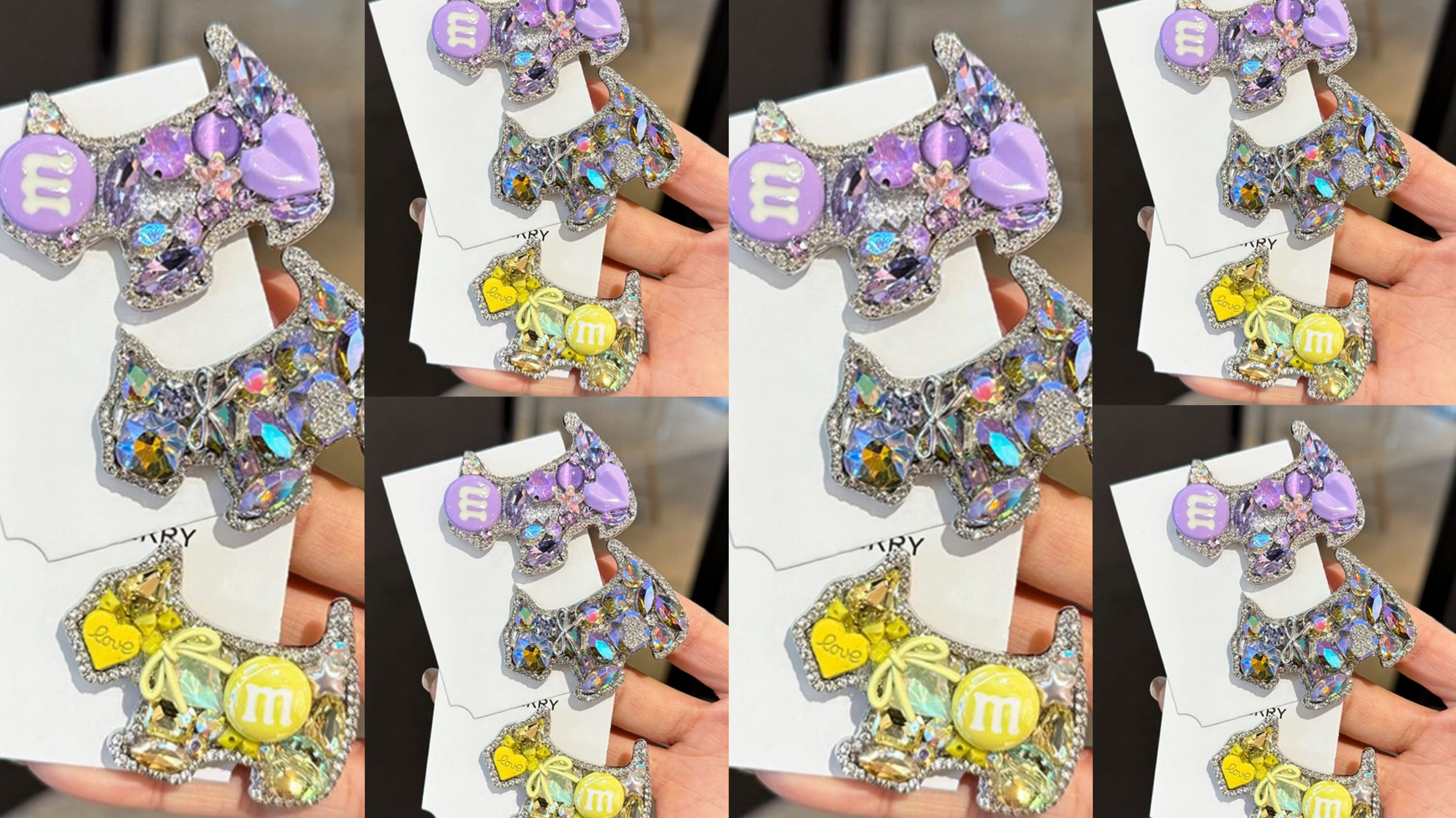 Crystal Puppy Hair Clips for Girls – 3/6/9/18 Packs | Sparkly Dog Design Resin Hair Accessories (Retail & Wholesale