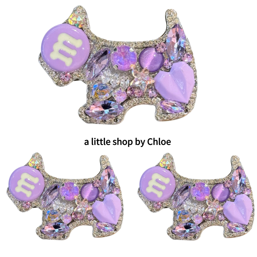 Crystal Puppy Hair Clips for Girls – 3/6/9/18 Packs | Sparkly Dog Design Resin Hair Accessories (Retail & Wholesale