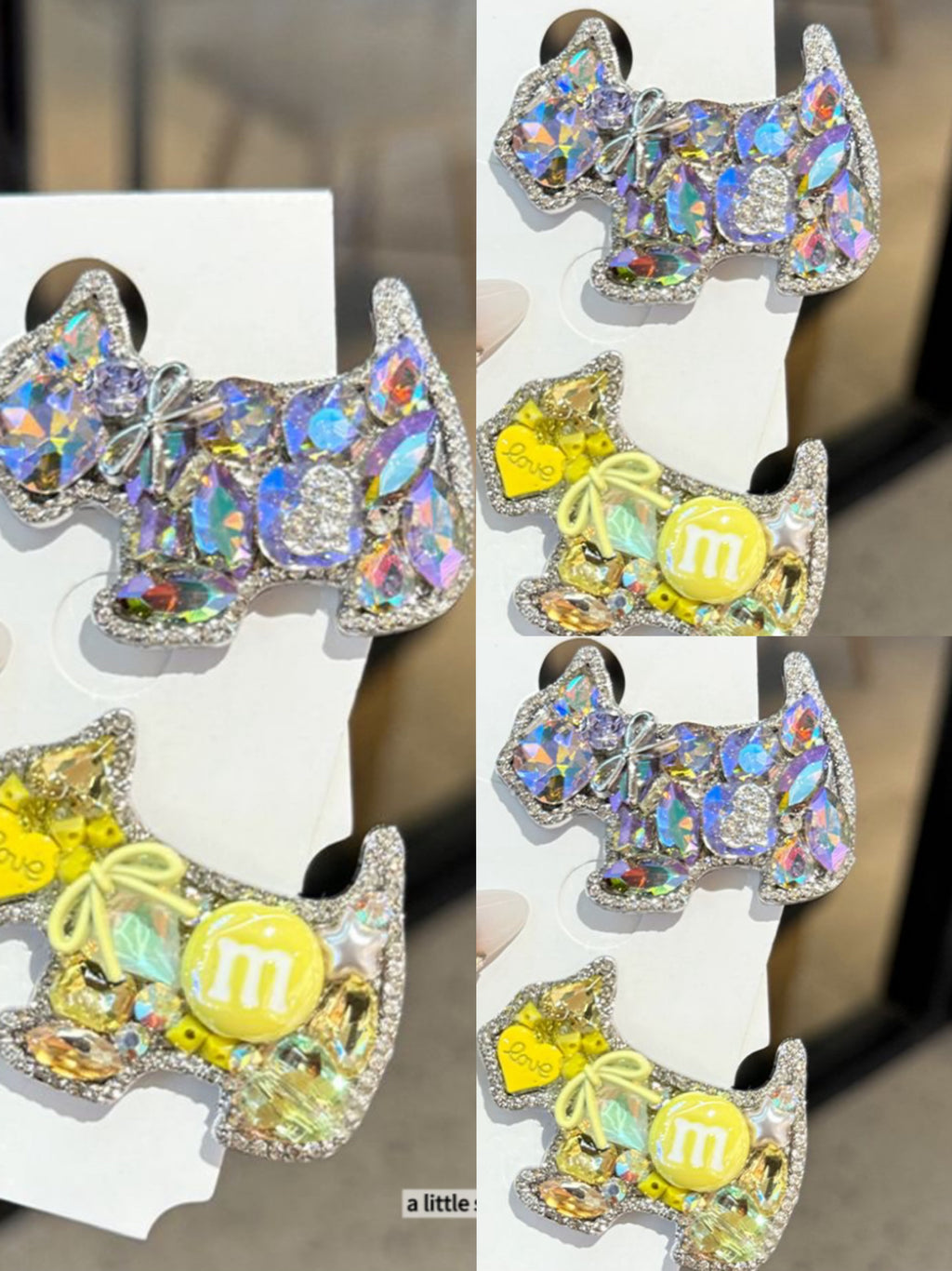 Crystal Puppy Hair Clips for Girls – 3/6/9/18 Packs | Sparkly Dog Design Resin Hair Accessories (Retail & Wholesale