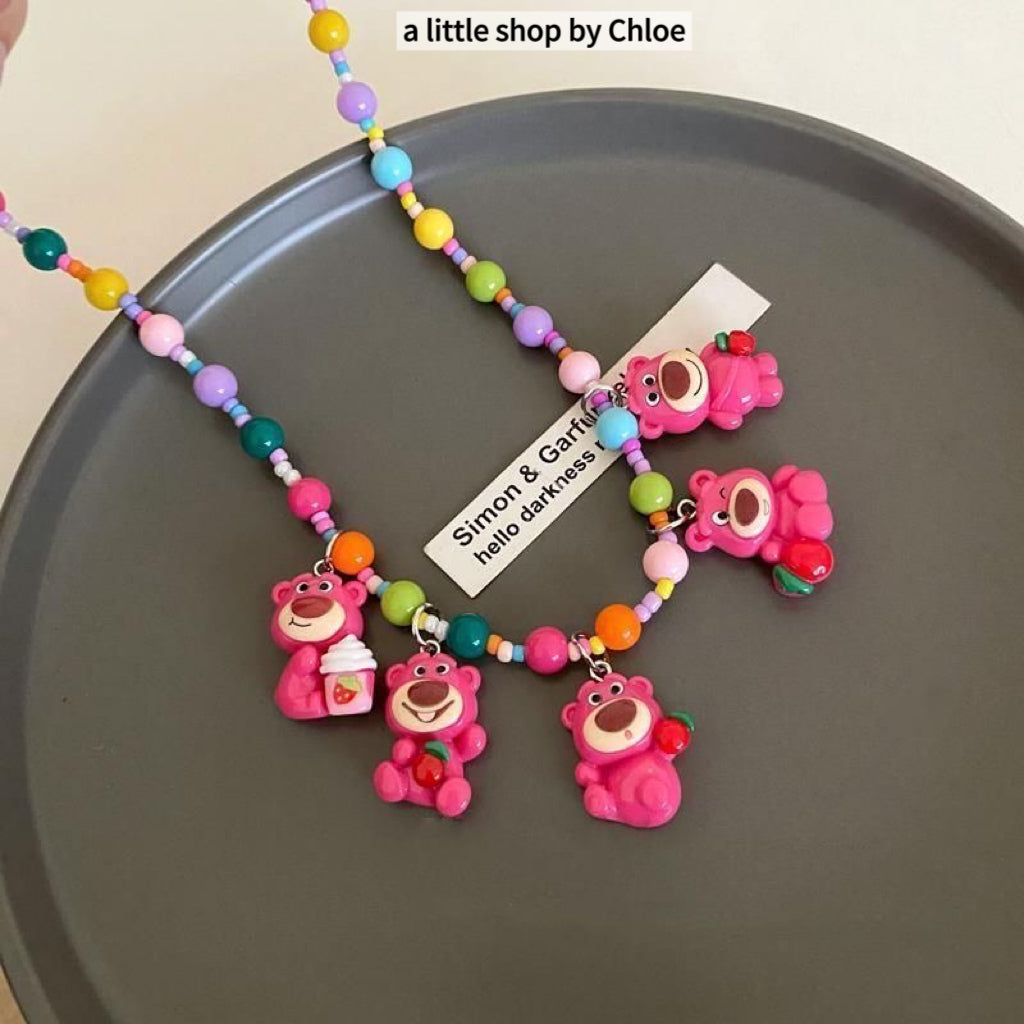 Princess Beaded Necklace for Girls – Cartoon Charm Pendant Kids Jewelry (3/6/9/18 Packs) | Retail & Wholesale