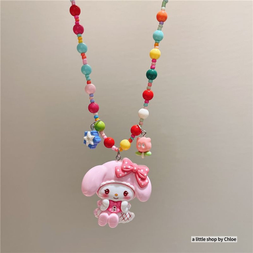 Princess Beaded Necklace for Girls – Cartoon Charm Pendant Kids Jewelry (3/6/9/18 Packs) | Retail & Wholesale