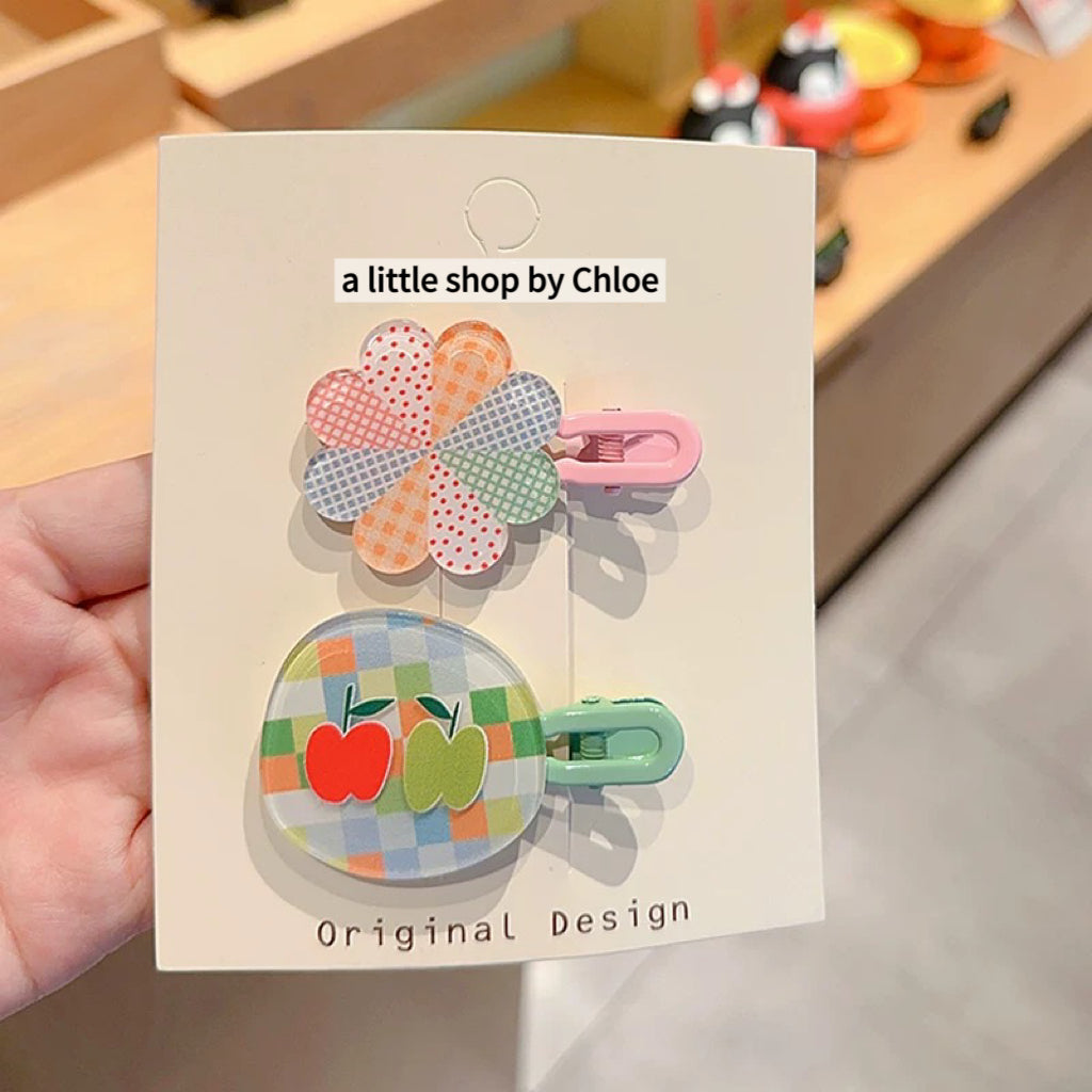 Rainbow Dot Hair Clips for Girls – Geometric Cute Snap Clips for Toddler & Kids (3/6/12/24 Pairs) | Retail & Wholesale