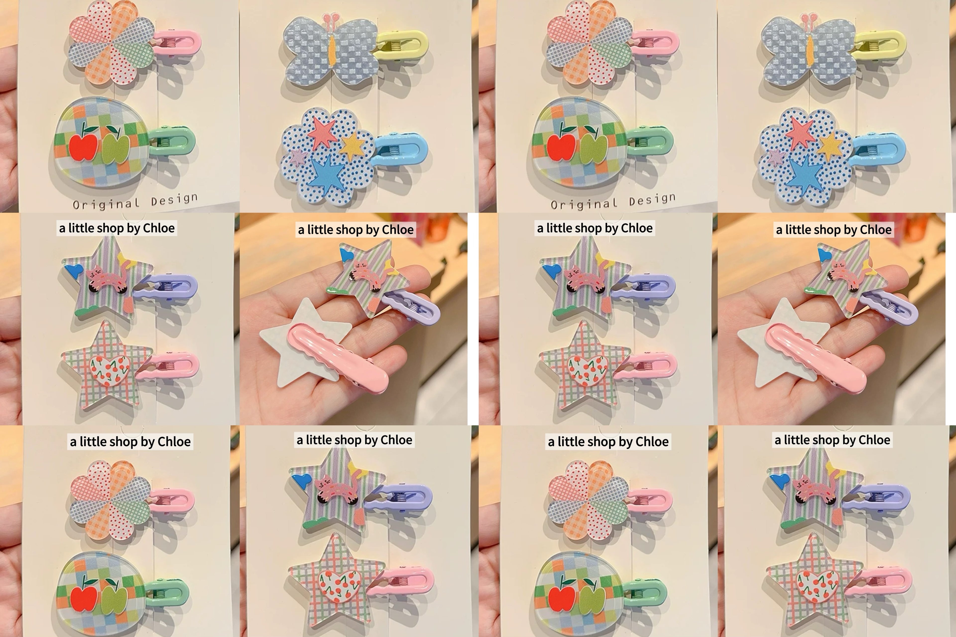 Rainbow Dot Hair Clips for Girls – Geometric Cute Snap Clips for Toddler & Kids (3/6/12/24 Pairs) | Retail & Wholesale
