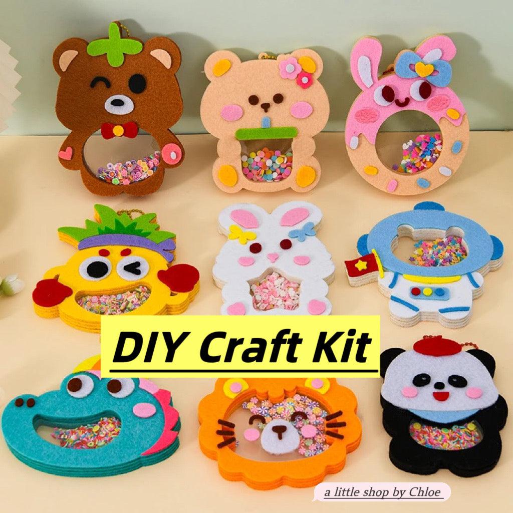 DIY Felt Wobble Toy Kit – No-Sew Craft for Kids (Bear Design) – 10pcs/Set | Educational Sewing Toy for Girls, Preschool Activity & Party Favor | Retail & Wholesale