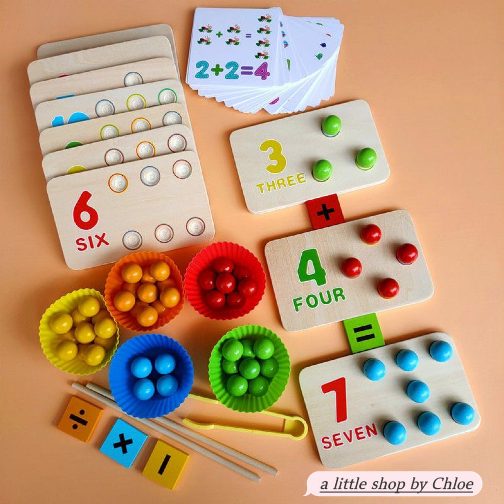 Montessori Number Learning Board 1-10 – Bead Clipping Game / Fine Motor Skills Toy for Toddlers, Kindergarten Preschool Teaching Aid (2 Styles) | Retail & Wholesale