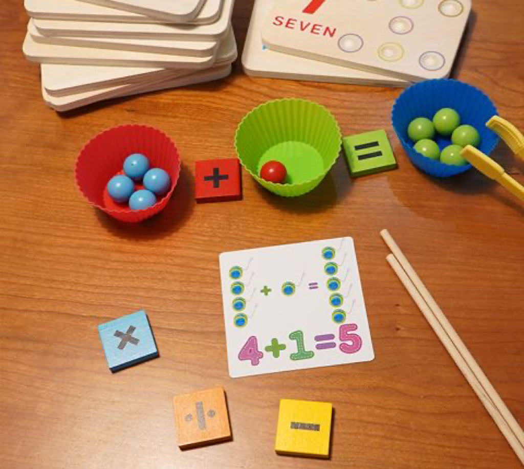 Montessori Number Learning Board 1-10 – Bead Clipping Game / Fine Motor Skills Toy for Toddlers, Kindergarten Preschool Teaching Aid (2 Styles) | Retail & Wholesale