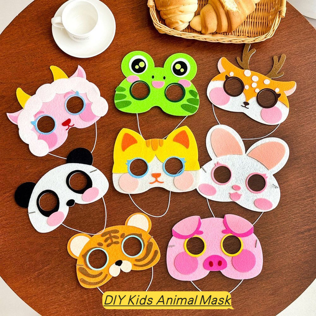 DIY Kids Animal Mask Craft Kit – No Glue, No Scissors – Preschool Art Activity (10/20/30/50 Packs) | Party Favor & Classroom Craft | Retail & Wholesale