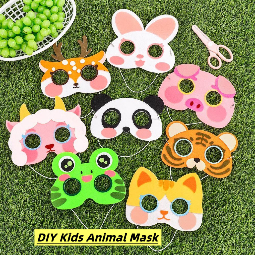 DIY Kids Animal Mask Craft Kit – No Glue, No Scissors – Preschool Art Activity (10/20/30/50 Packs) | Party Favor & Classroom Craft | Retail & Wholesale