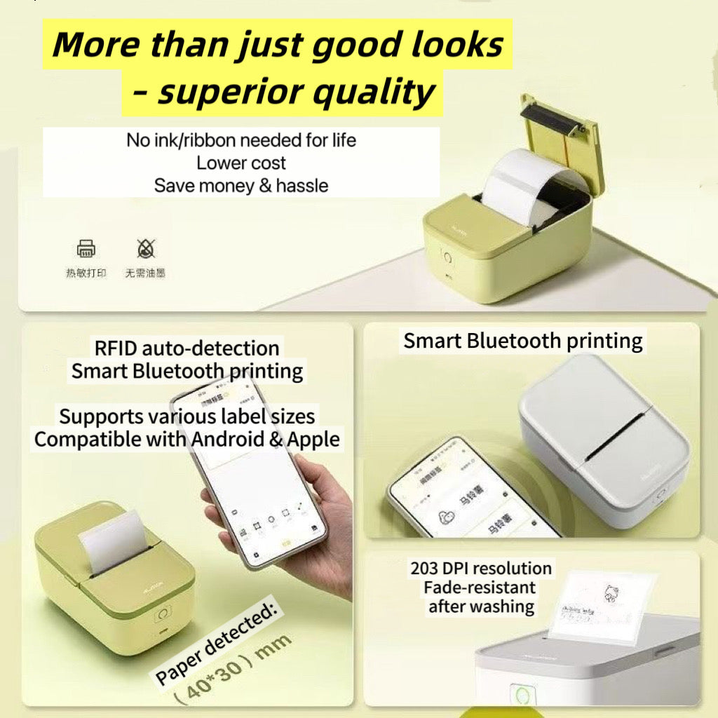Mini Thermal Printer for Kids – DIY Sticker Maker & Study Notes, Wireless Bluetooth, No Ink Needed (Retail & Wholesale)