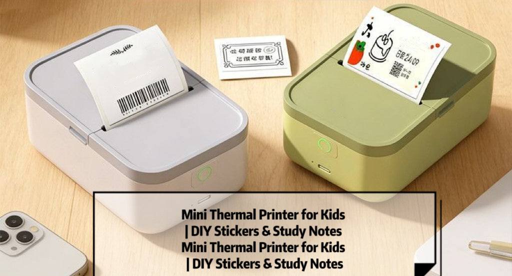 Mini Thermal Printer for Kids – DIY Sticker Maker & Study Notes, Wireless Bluetooth, No Ink Needed (Retail & Wholesale)