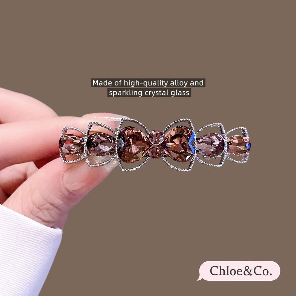 Crystal Butterfly Hair Clip – Elegant Alloy & Rhinestone Clip for Girls