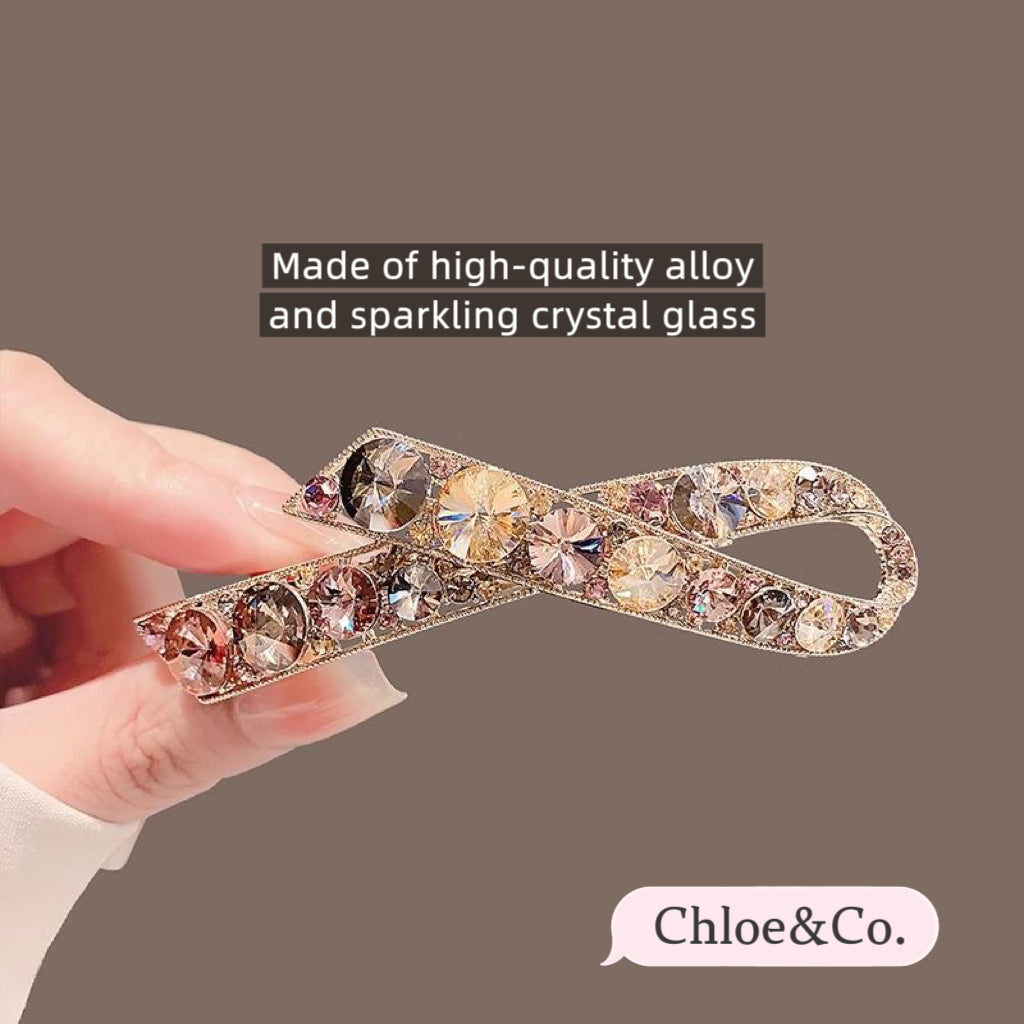 Crystal Butterfly Hair Clip – Elegant Alloy & Rhinestone Clip for Girls