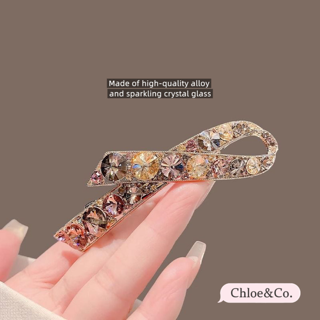 Crystal Butterfly Hair Clip – Elegant Alloy & Rhinestone Clip for Girls