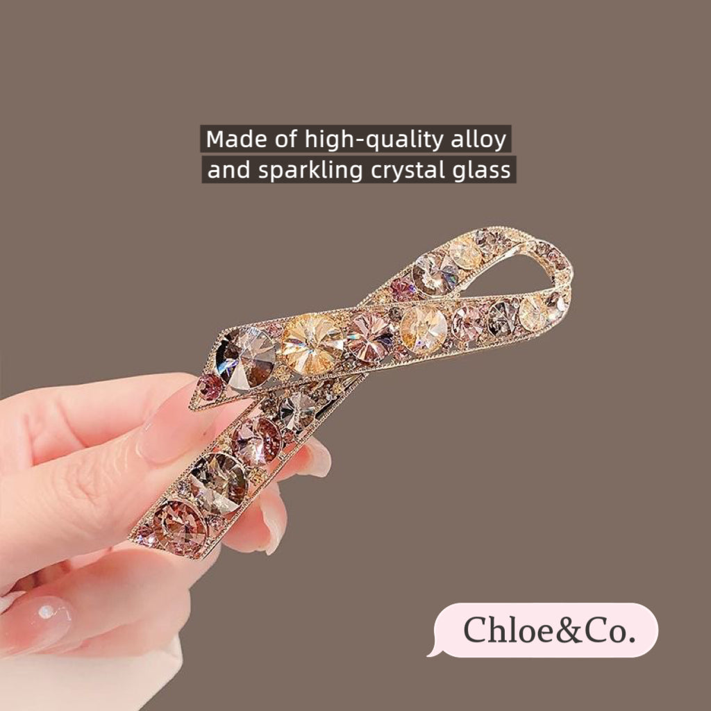 Crystal Butterfly Hair Clip – Elegant Alloy & Rhinestone Clip for Girls