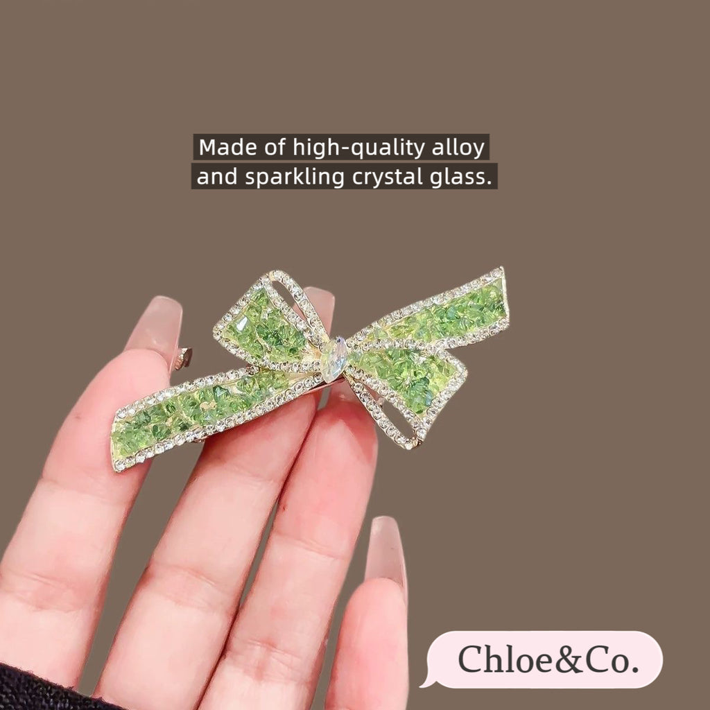 Crystal Butterfly Hair Clip – Elegant Alloy & Rhinestone Clip for Girls