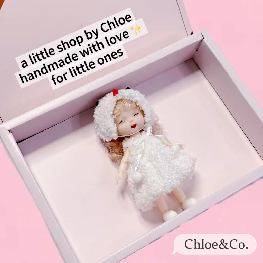 5-Piece Doll Gift Set – 17cm Soft Plush Dolls in Gift Box