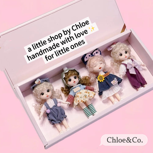 5-Piece Doll Gift Set – 17cm Soft Plush Dolls in Gift Box