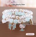 Crystal Beaded Bracelet – Sparkly Stretch Bracelet for Girls