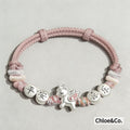 Little Horse Sterling Silver Bracelet – 999 Silver Pink Cord for Girls