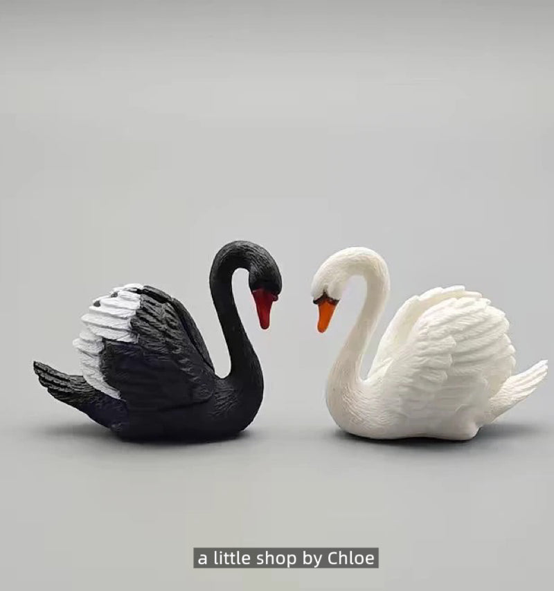 Mini Swan & Duckling Figures – Cute Collectible Pair for Kids