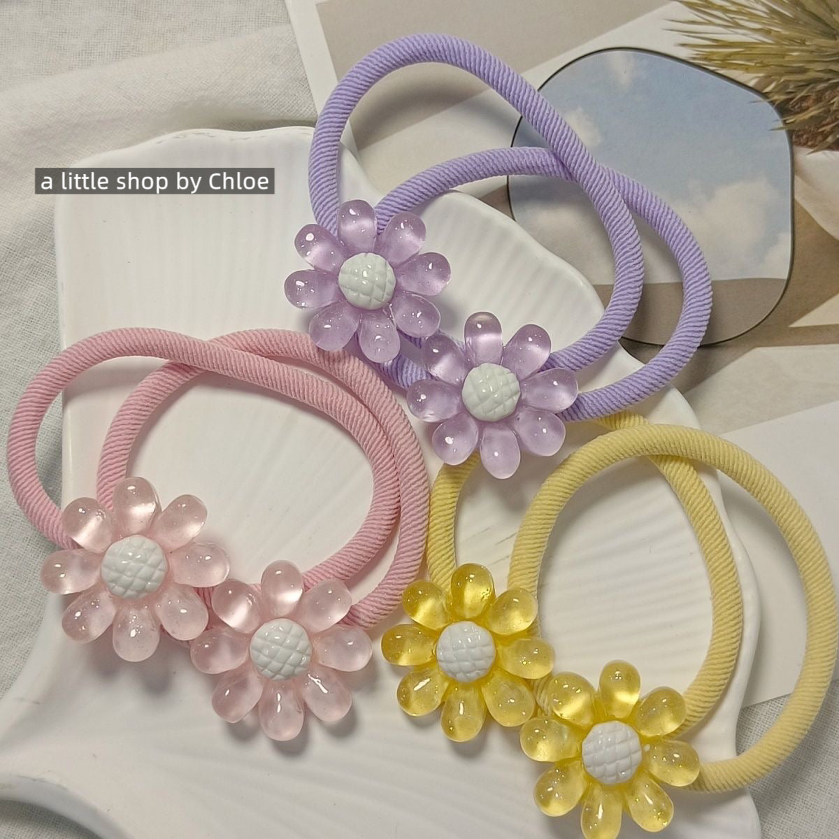 Acrylic Hair Ties for Kids – Cute Snap Hair Clips, Non-Slip Ponytail Holders for Little Girls