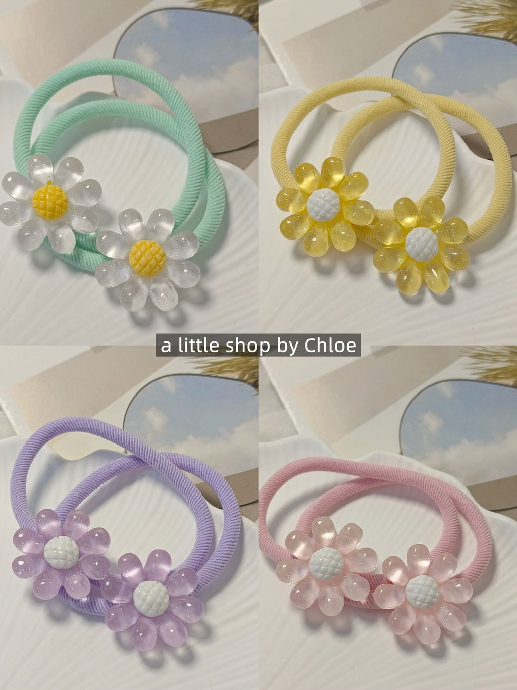 Acrylic Hair Ties for Kids – Cute Snap Hair Clips, Non-Slip Ponytail Holders for Little Girls