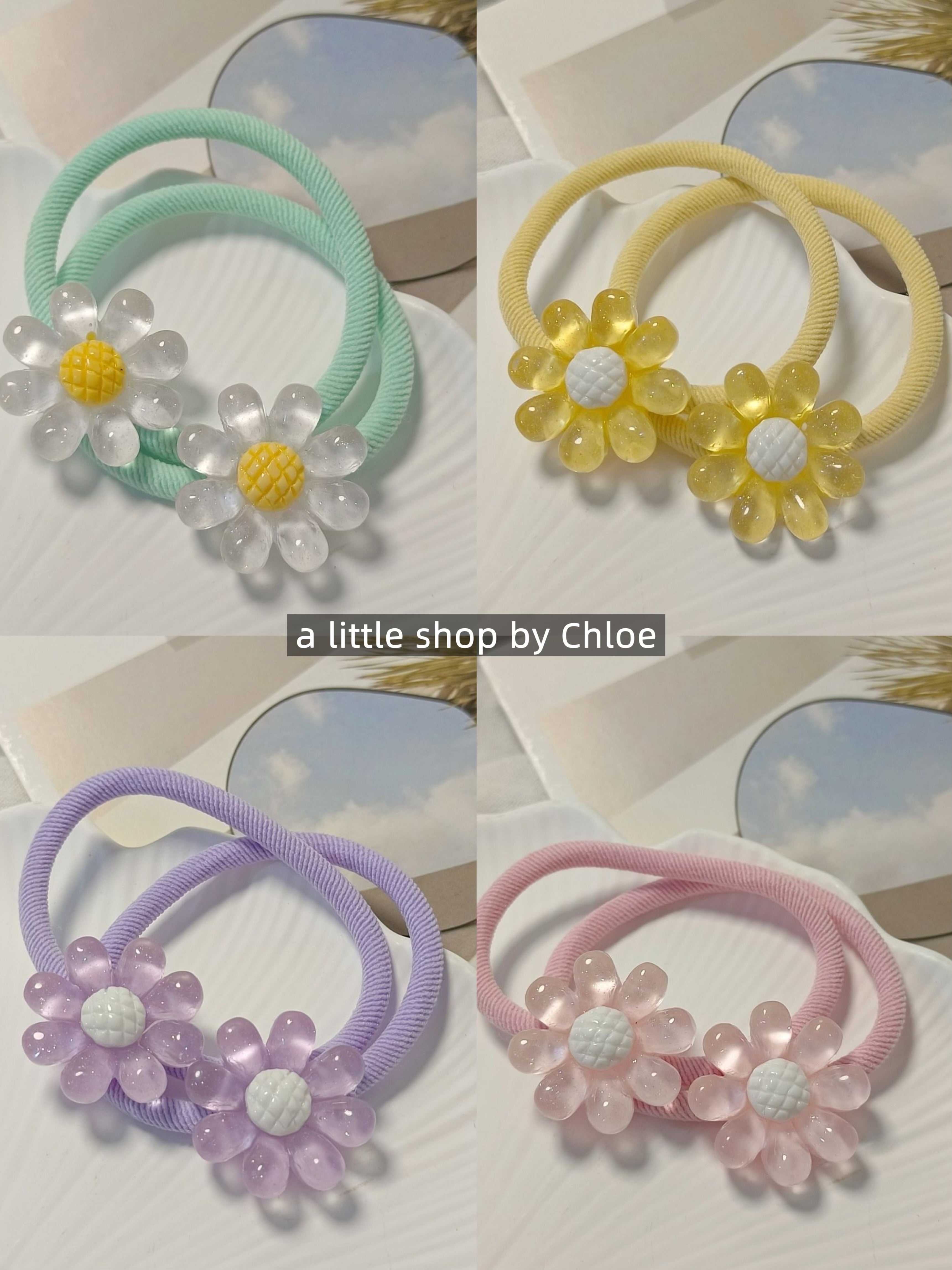 Acrylic Hair Ties for Kids – Cute Snap Hair Clips, Non-Slip Ponytail Holders for Little Girls
