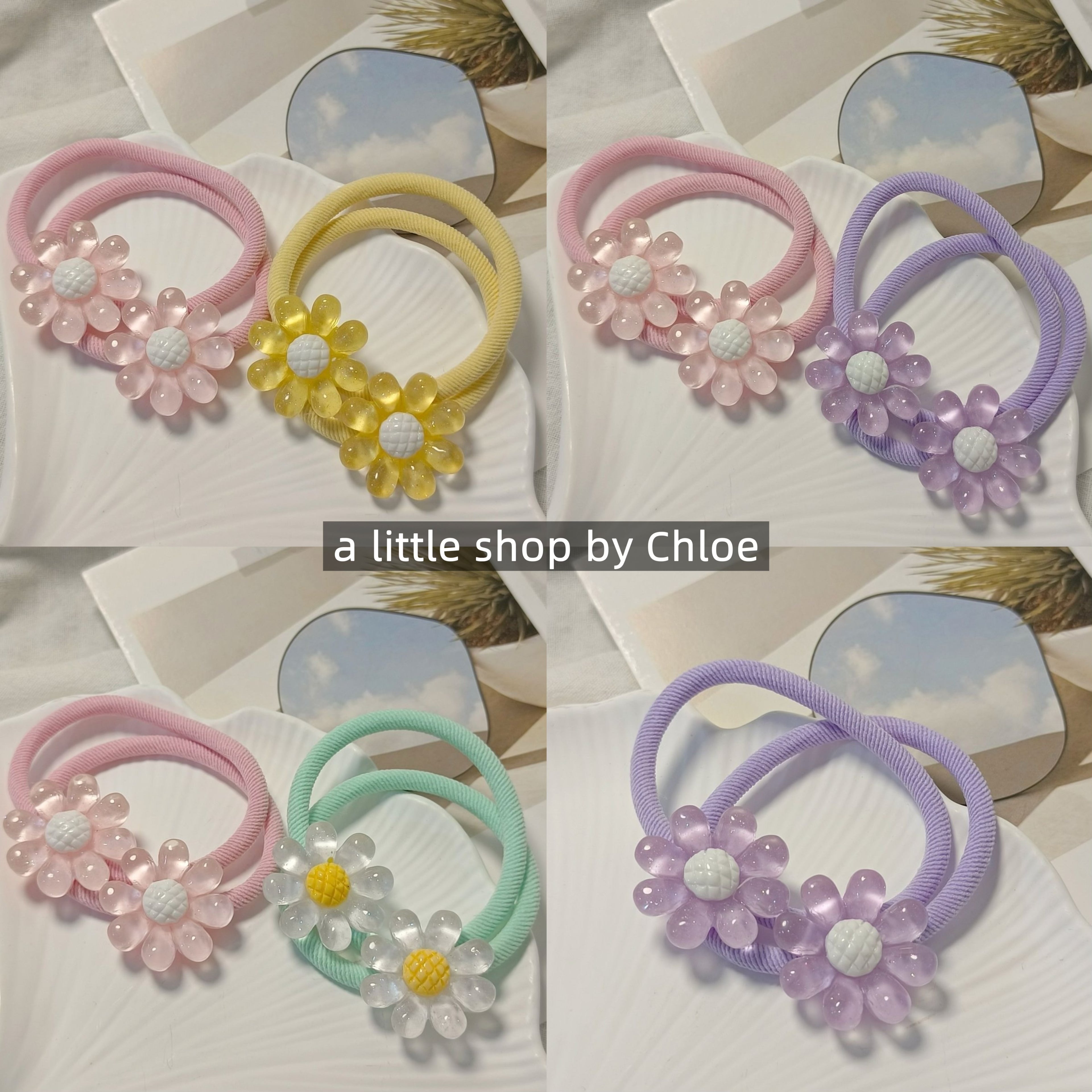 Acrylic Hair Ties for Kids – Cute Snap Hair Clips, Non-Slip Ponytail Holders for Little Girls