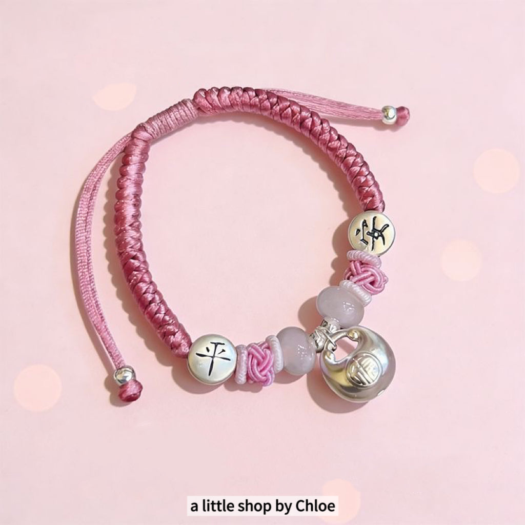 999 Silver Bracelet for Girls – Sterling Silver Beaded Stretch Bracelet, Adjustable Kids Jewelry