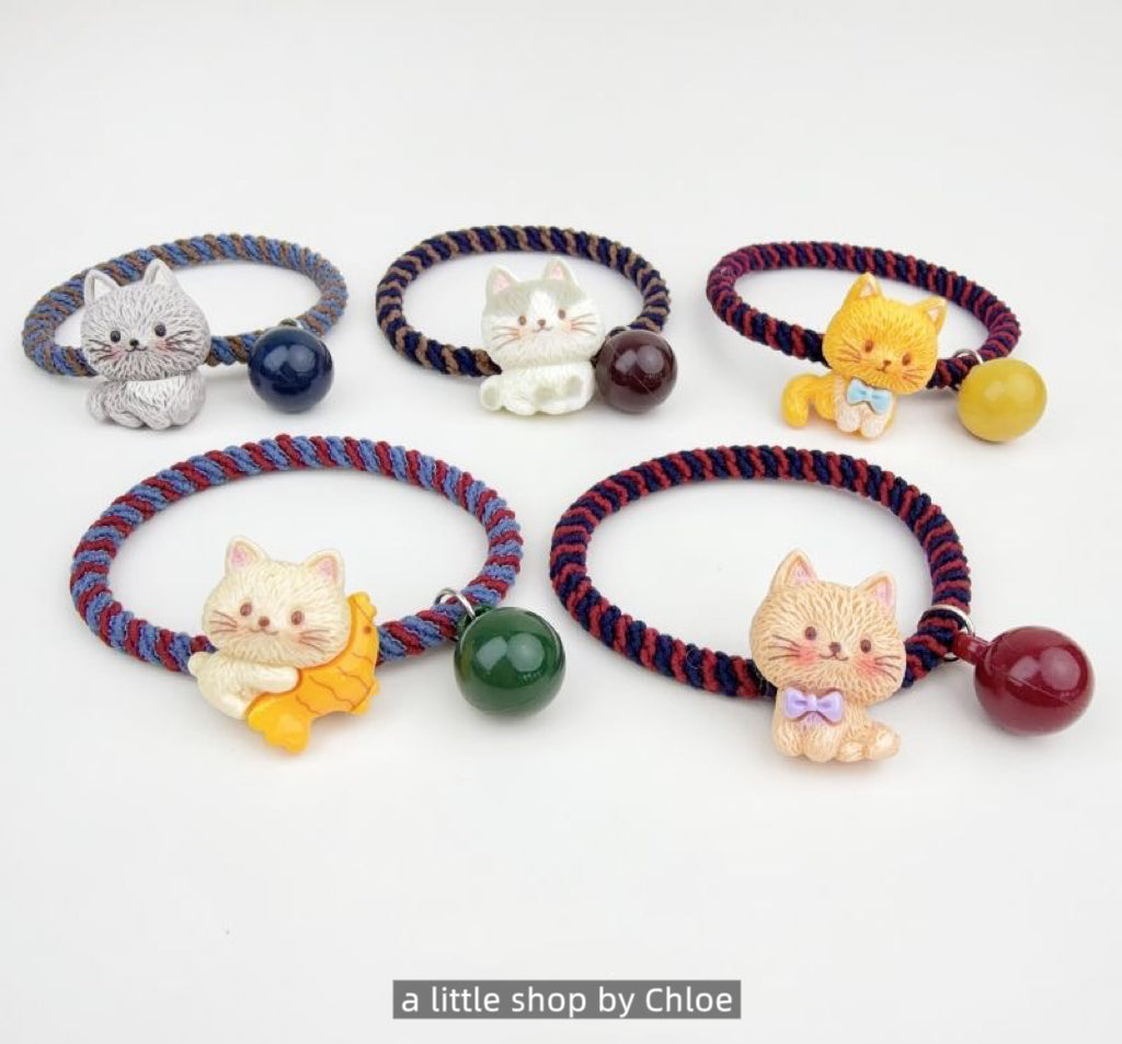 Kids Cat Elastic Hair Ties – Soft, Stretchy Ponytail Holders for Little Girls