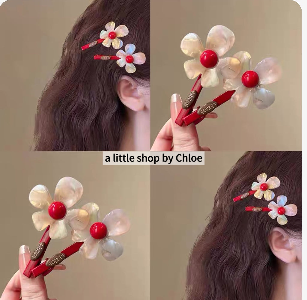 Kids Acrylic Flower Hair Clip – Handmade Elegant Hair Accessory for Girls (Wholesale Available)