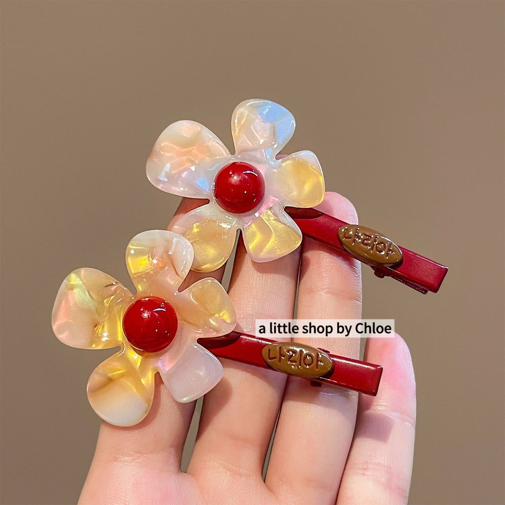 Kids Acrylic Flower Hair Clip – Handmade Elegant Hair Accessory for Girls (Wholesale Available)