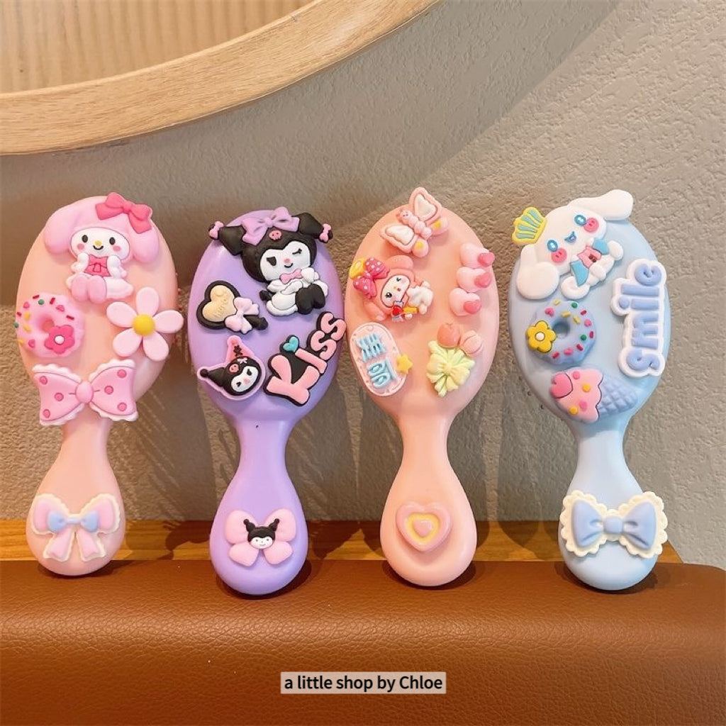 Kids Hair Brush for Girls – Cute Detangling Comb for Fine Hair, Portable Soft Bristle Brush for Toddlers, Birthday Gift