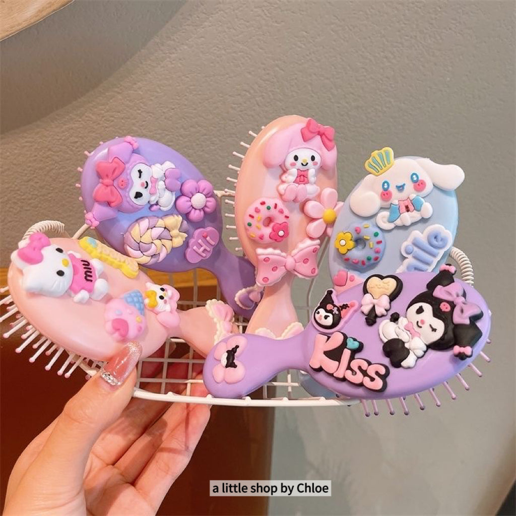 Kids Hair Brush for Girls – Cute Detangling Comb for Fine Hair, Portable Soft Bristle Brush for Toddlers, Birthday Gift